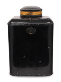 A Large English Tôle Tea Caddy