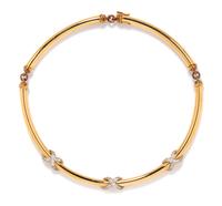 A 14 Karat Bicolor Gold and Diamond Collar Necklace, La Triomphe,