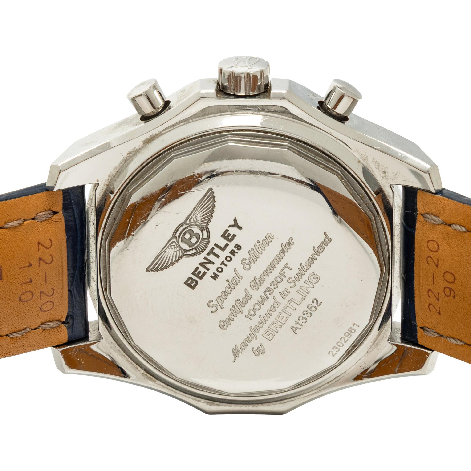 Breitling, Bentley, Ref. A13362, Stainless Steel 'Bentley GT Special Edition' Chronograph Day-Date Watch