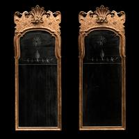 A Pair of George I Style Giltwood Pier Mirrors