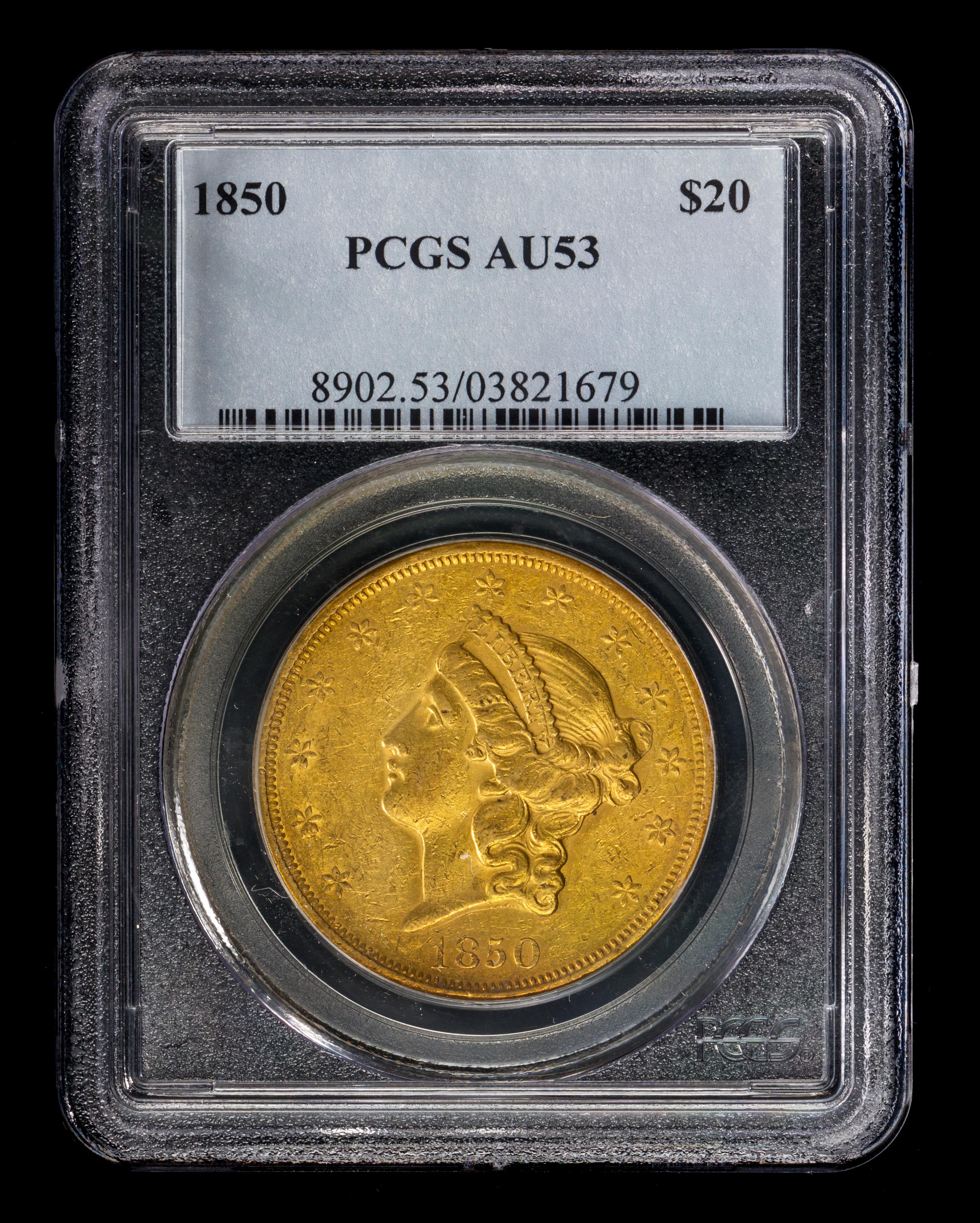 A United States 1850 Liberty Head $20 Gold Coin