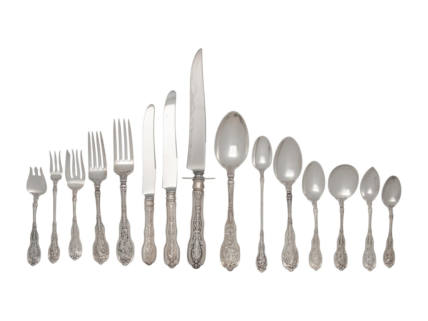 An American Silver Flatware Service