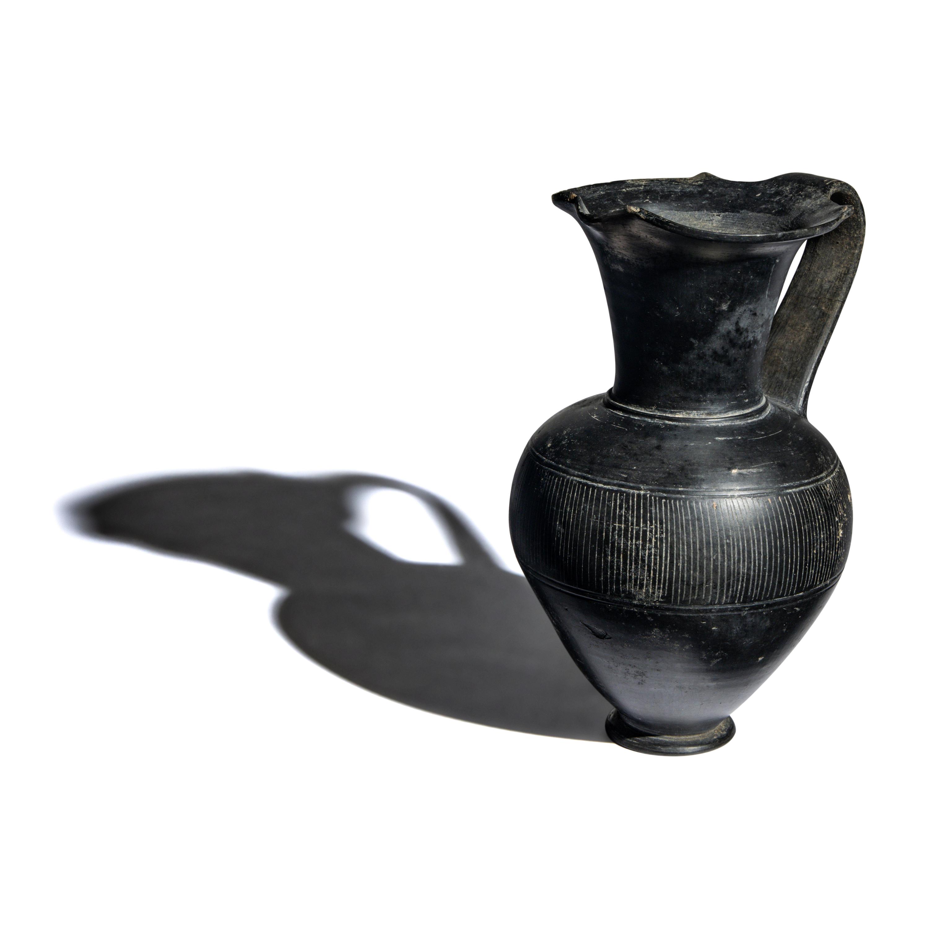 An Etruscan Bucchero Oinochoe
