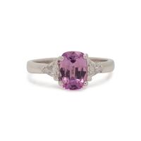 PINK SAPPHIRE AND DIAMOND RING