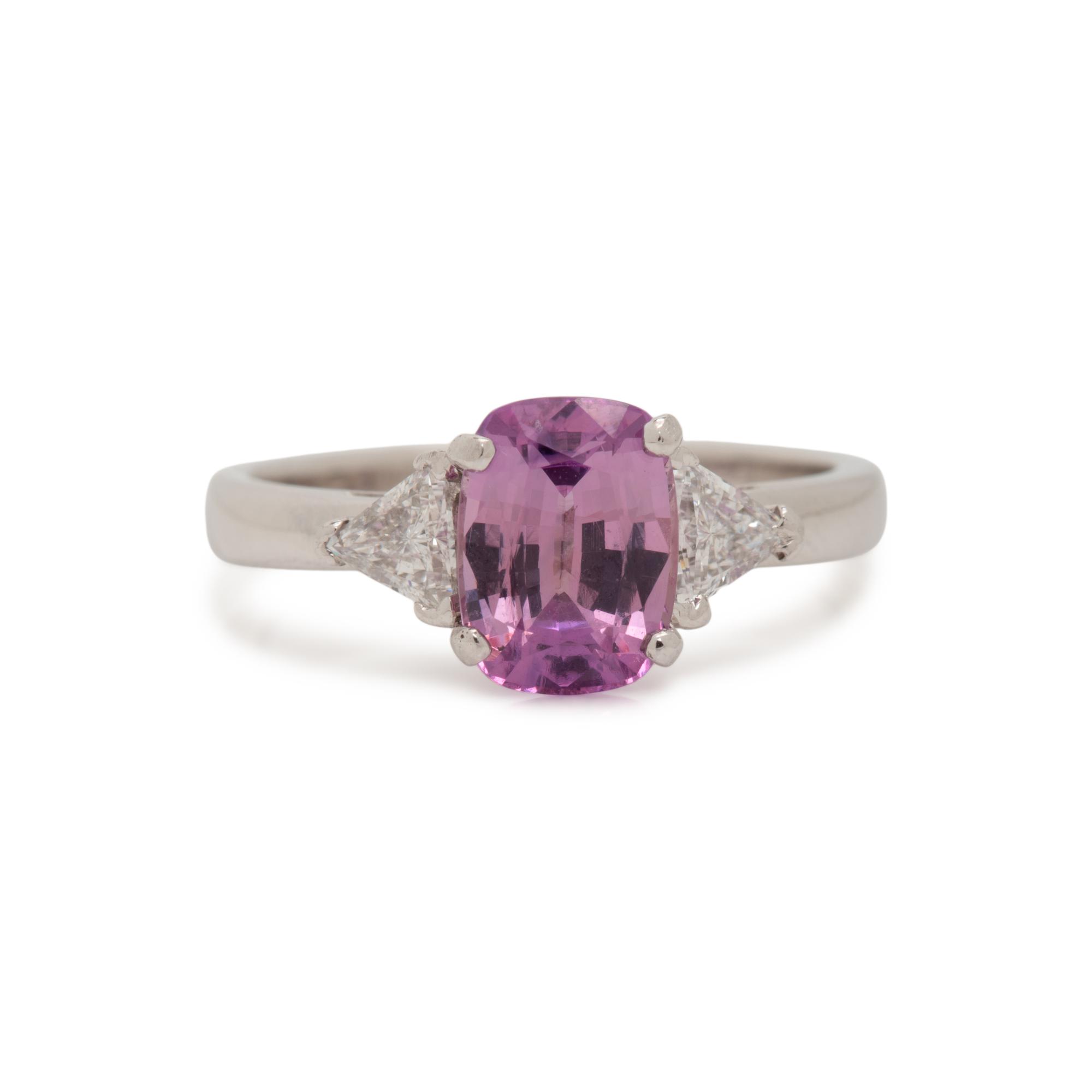 PINK SAPPHIRE AND DIAMOND RING