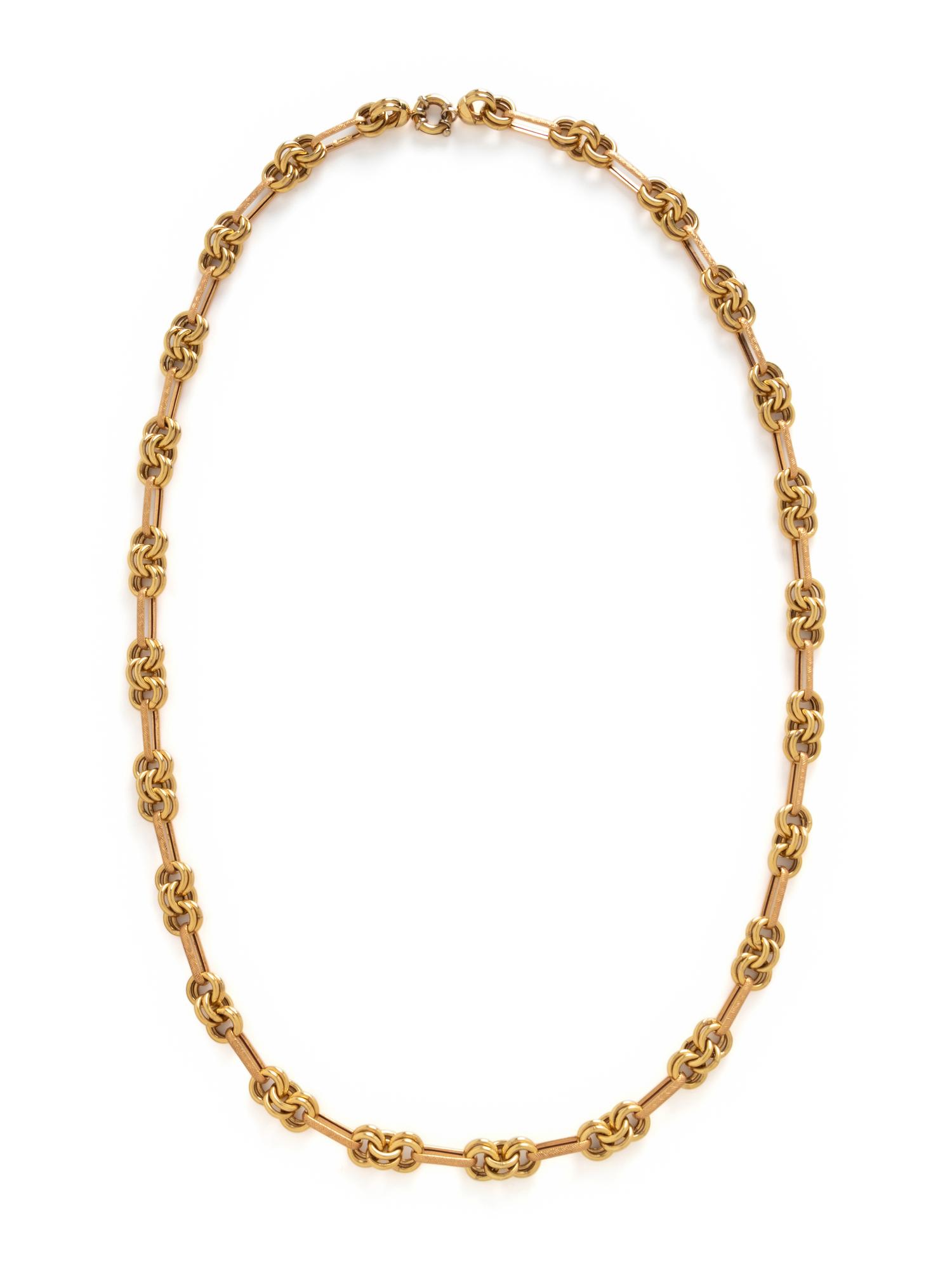 BICOLOR GOLD LINK NECKLACE