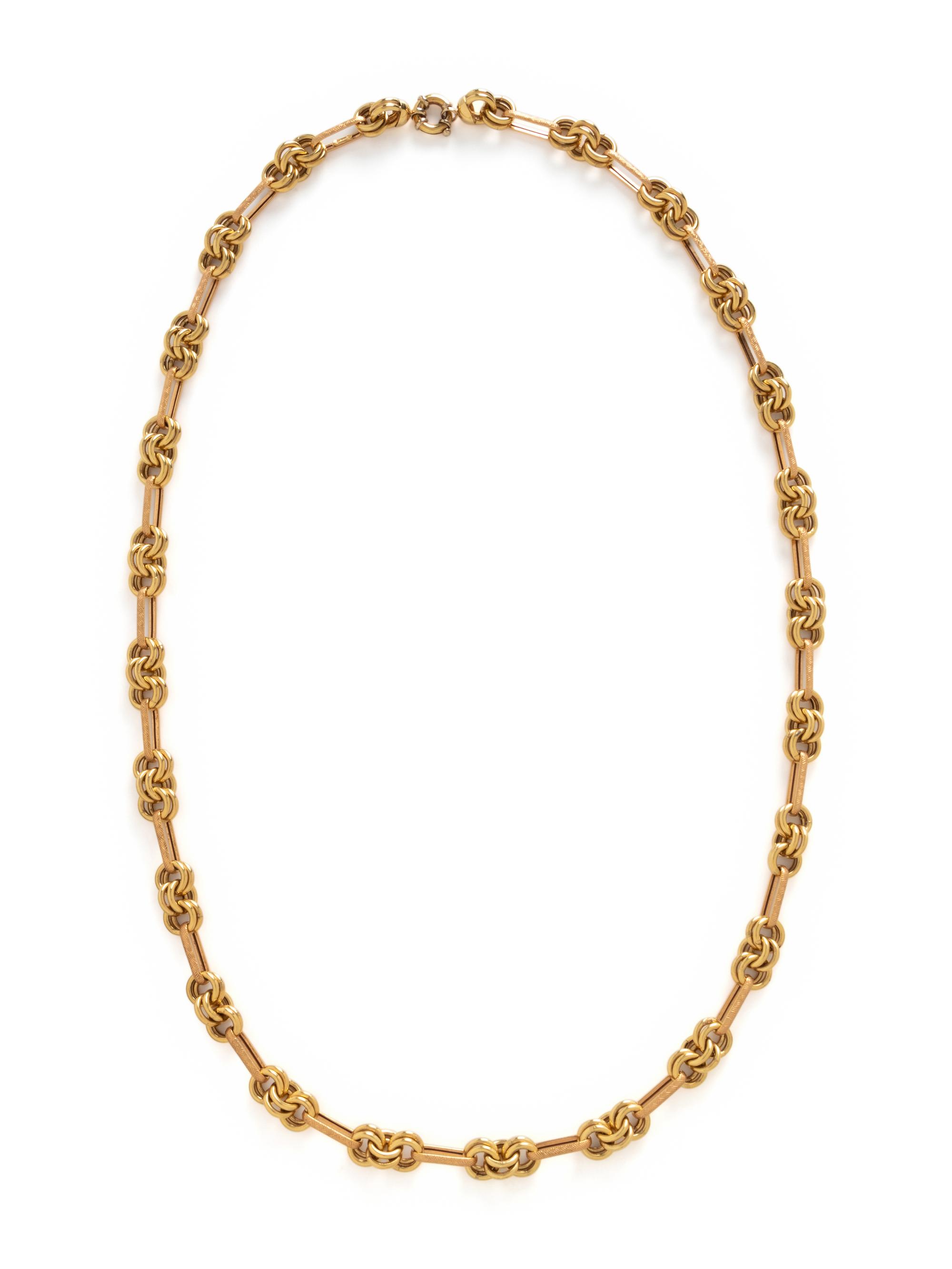 BICOLOR GOLD LINK NECKLACE
