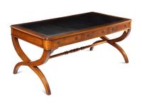 A Regency Style Burl Walnut Writing Desk