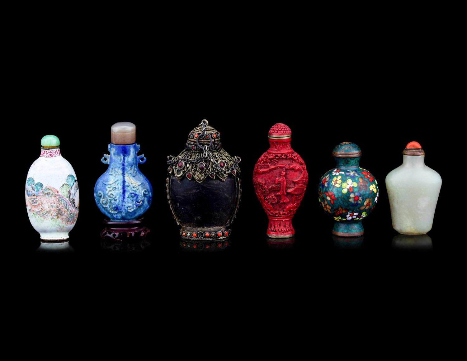 Six Chinese Snuff Bottles