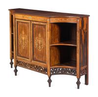 An Edwardian Marquetry Console Cabinet