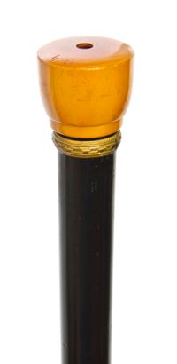An American Bakelite Handled Flashlight Walking Stick, Length of handle 1 x length overall 35 1/4 inches.