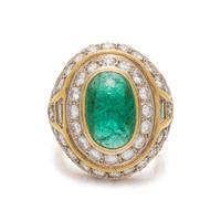 EMERALD AND DIAMOND RING