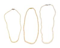 A Collection of Cultured Pearl Necklaces,