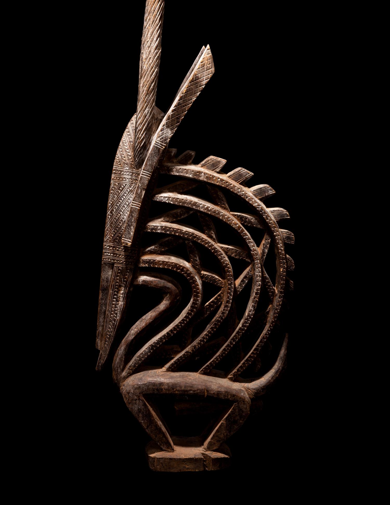 A Bamana Wood Antelope (Chiwara)