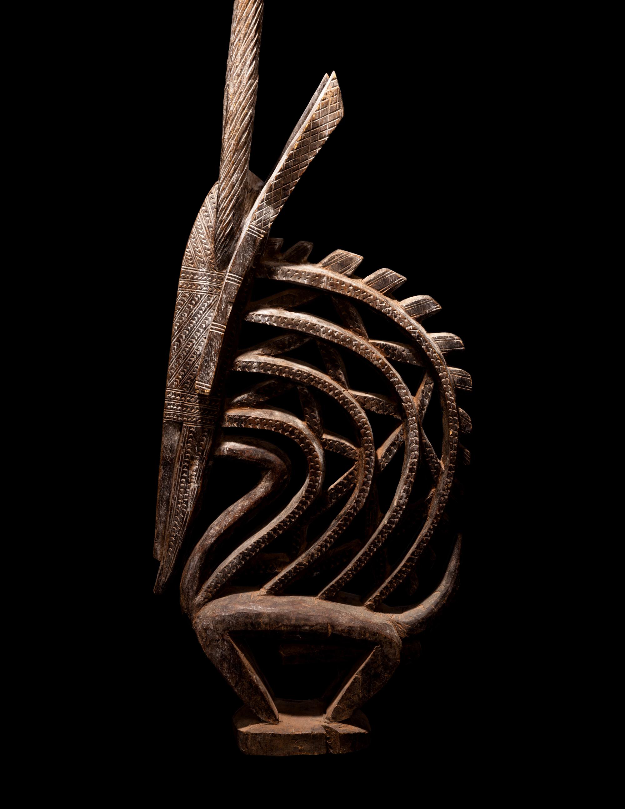 A Bamana Wood Antelope (Chiwara)