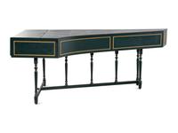A Dutch Green Painted and Parcel Gilt Harpsichord