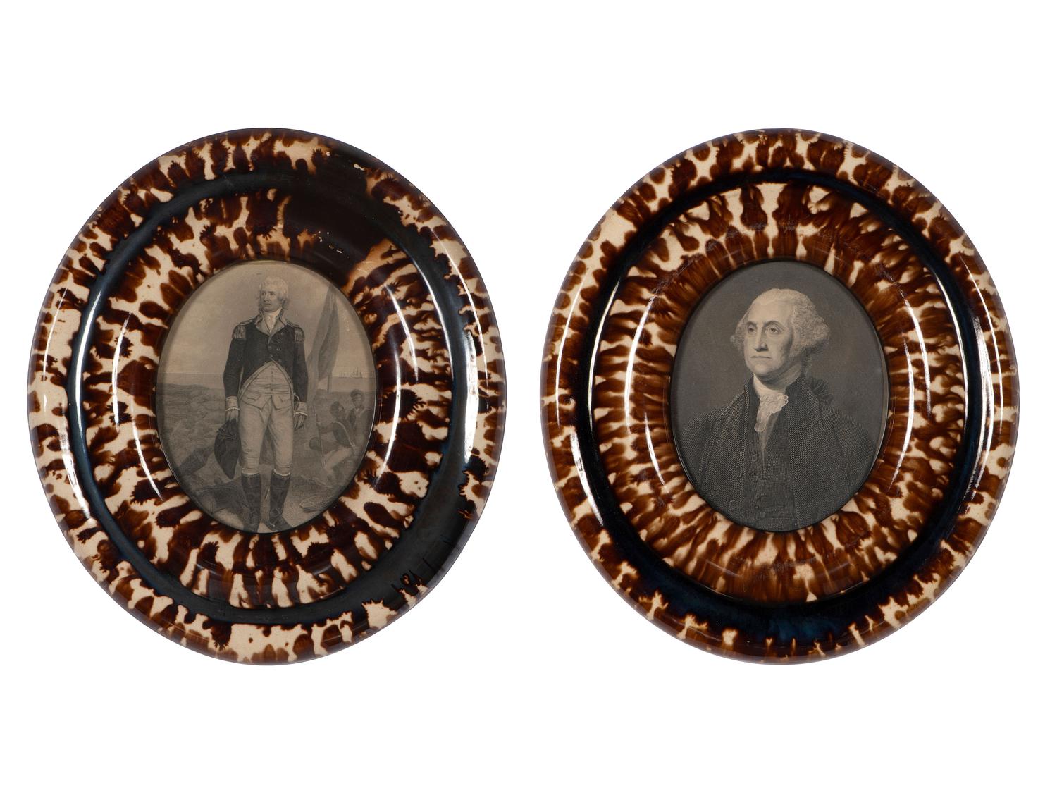 A Pair of Flint Enamel Glaze Frames