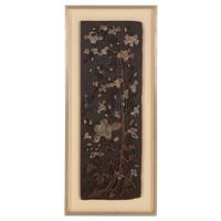 A Framed Chinese Carved Wall Panel