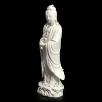 A Chinese blanc de Chine figure of Guanyin 白瓷观音像