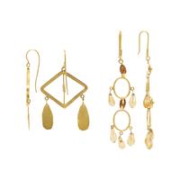 COLLECTION OF YELLOW GOLD EARRINGS