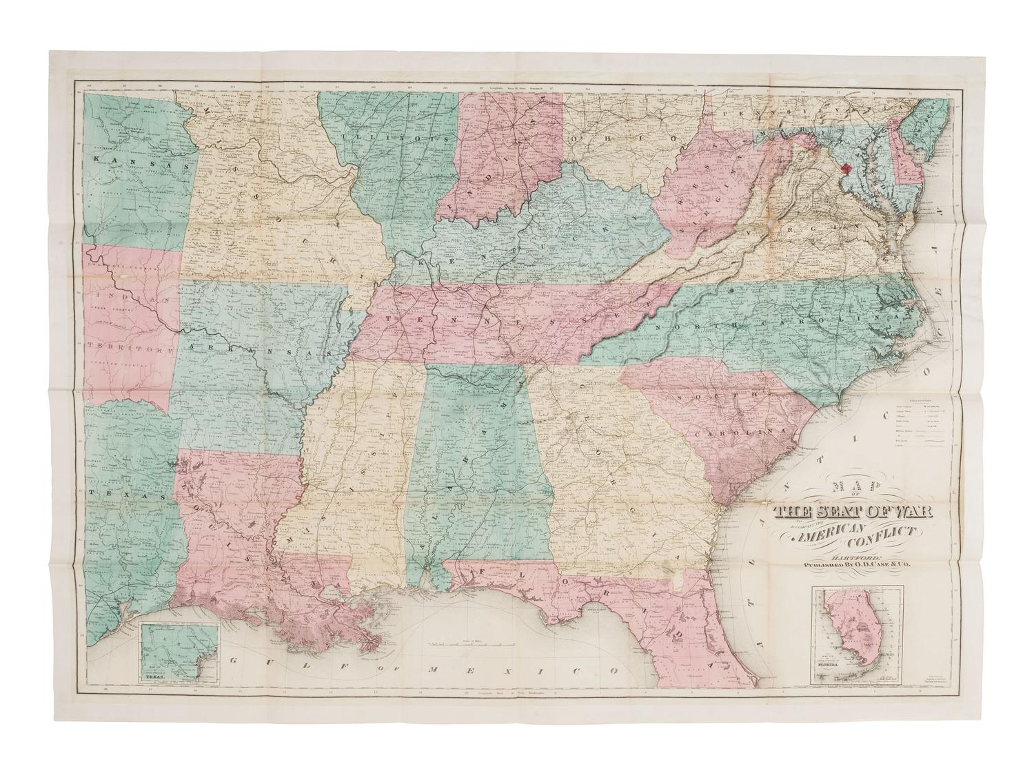[CIVIL WAR]. A collection of more than 50 Civil War maps published ca 1860s-1870s.