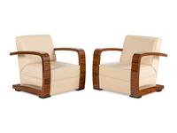 A Pair of Art Deco Style Armchairs
