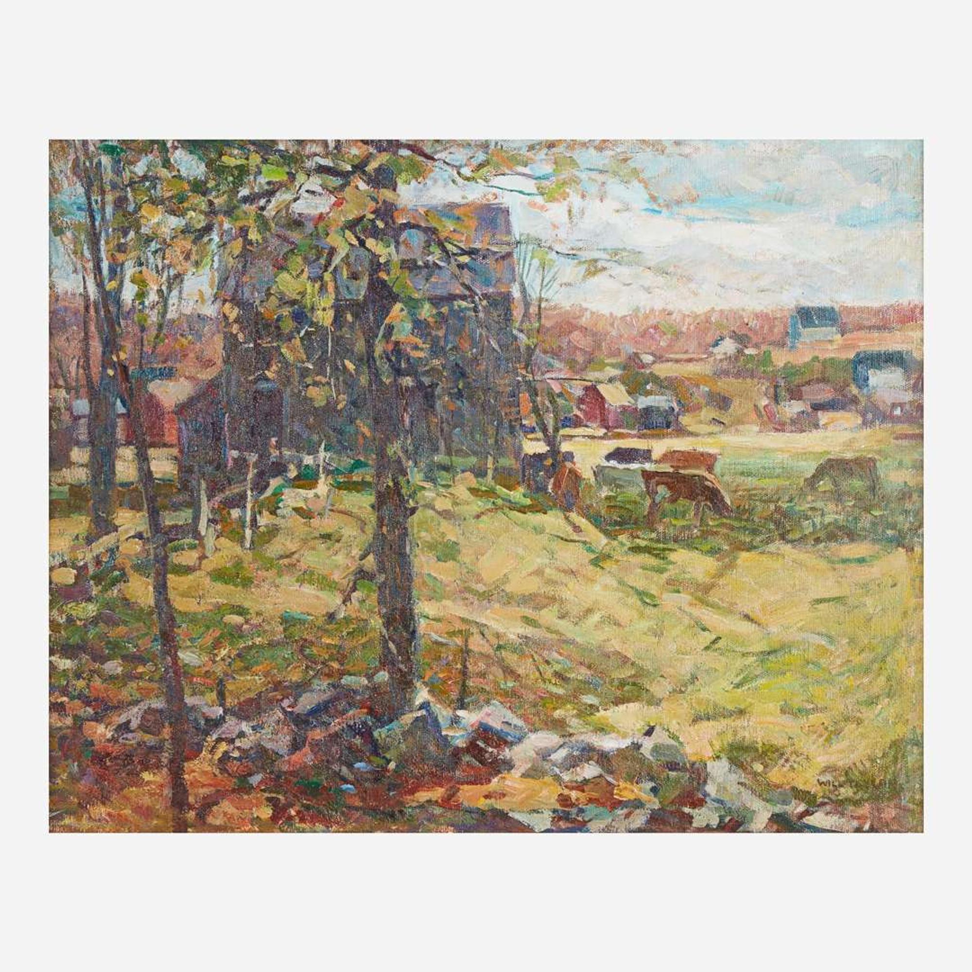 William Francis Taylor (American/Canadian, 1883–1970) Delaware River Farmhouse