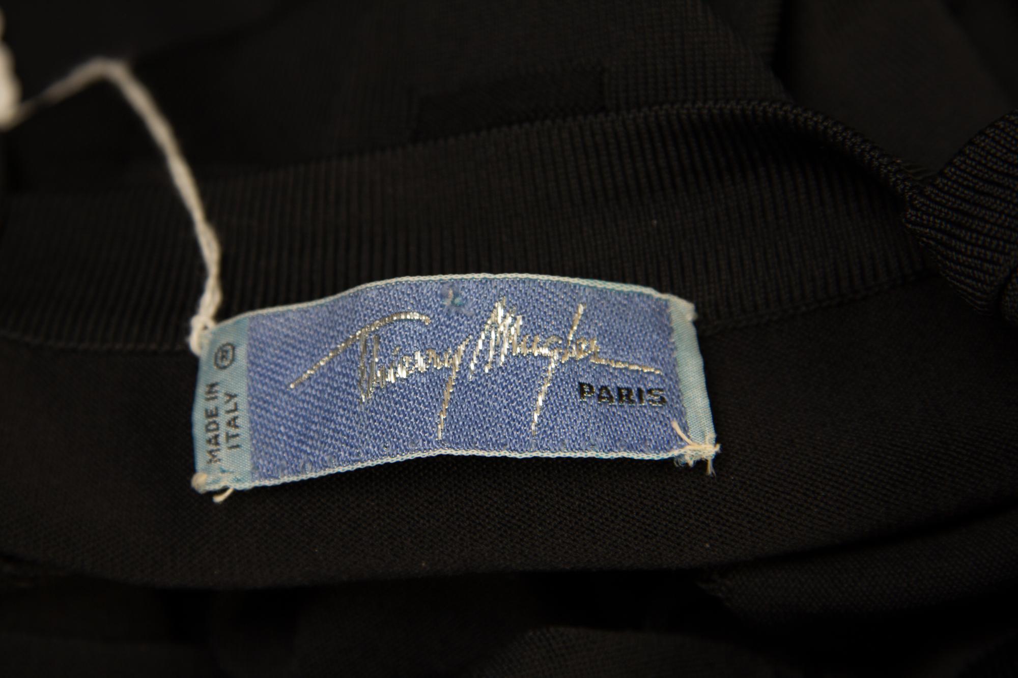 A Thierry Mugler Black Knit Dress,