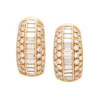CARTIER, YELLOW GOLD AND DIAMOND CLIP EARRINGS