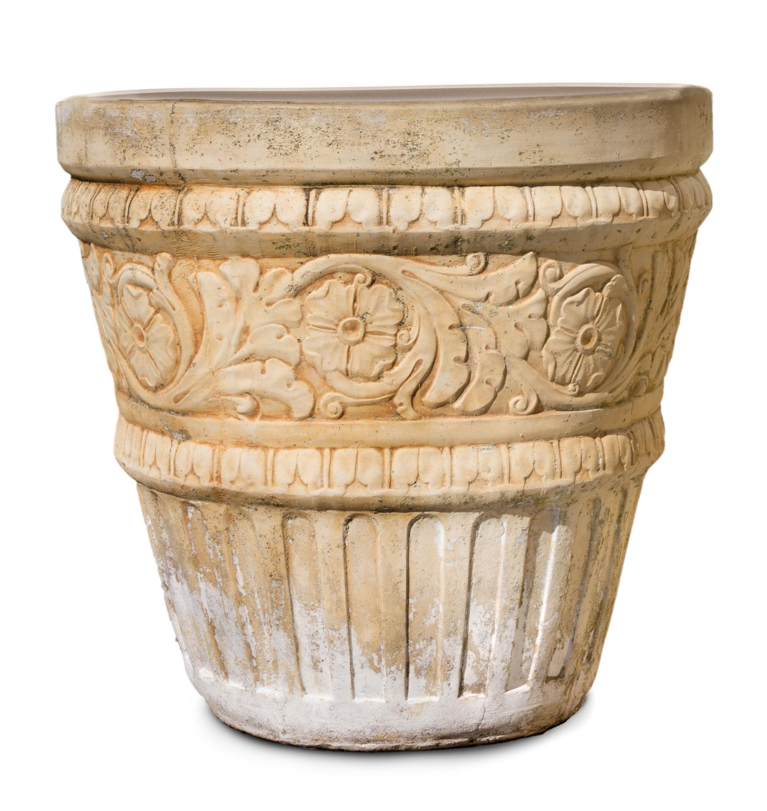 A Baroque Style Terracotta Urn Height 36 inches. — 20TH CENTURY