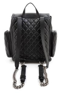 Chanel Black Leather Quilted Rock Backpack, 2000s