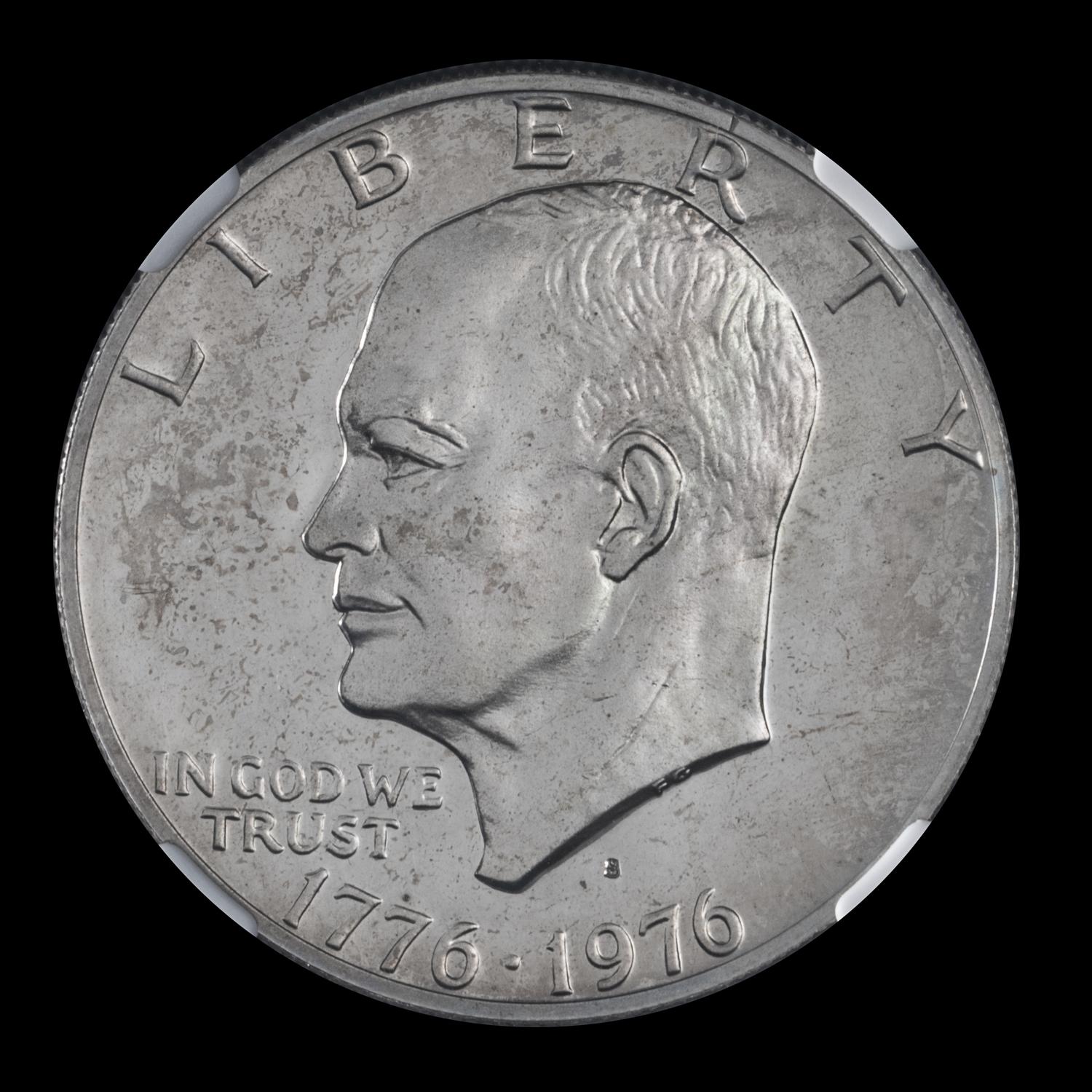 A United States 1976-S Eisenhower: Type 2 $1 Proof Coin — NGC GRADED PF64 CAMEO