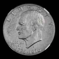 A United States 1976-S Eisenhower: Type 2 $1 Proof Coin — NGC GRADED PF64 CAMEO