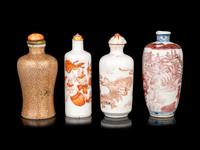 Four Chinese Porcelain Snuff Bottles