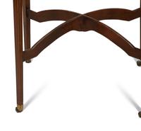 A George III Mahogany Vitrine Table and a Kettle Stand
