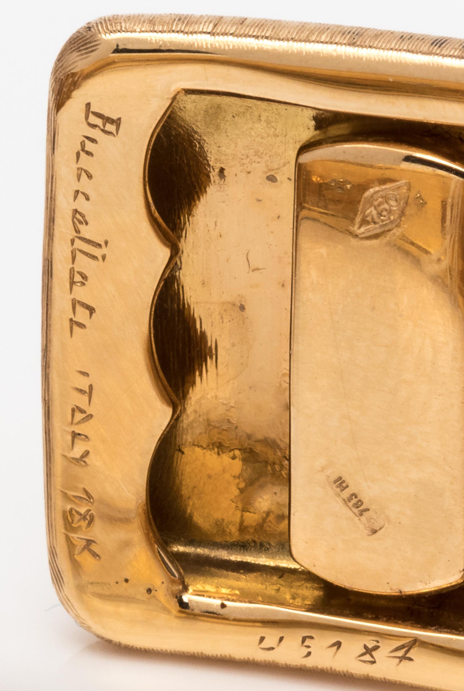 An 18 Karat Bicolor Gold and Diamond Cuff Bracelet, Buccellati,
