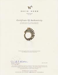 A Limited Edition David Webb Retrospective Book and Zebra Pendant, 20.70 dwts.