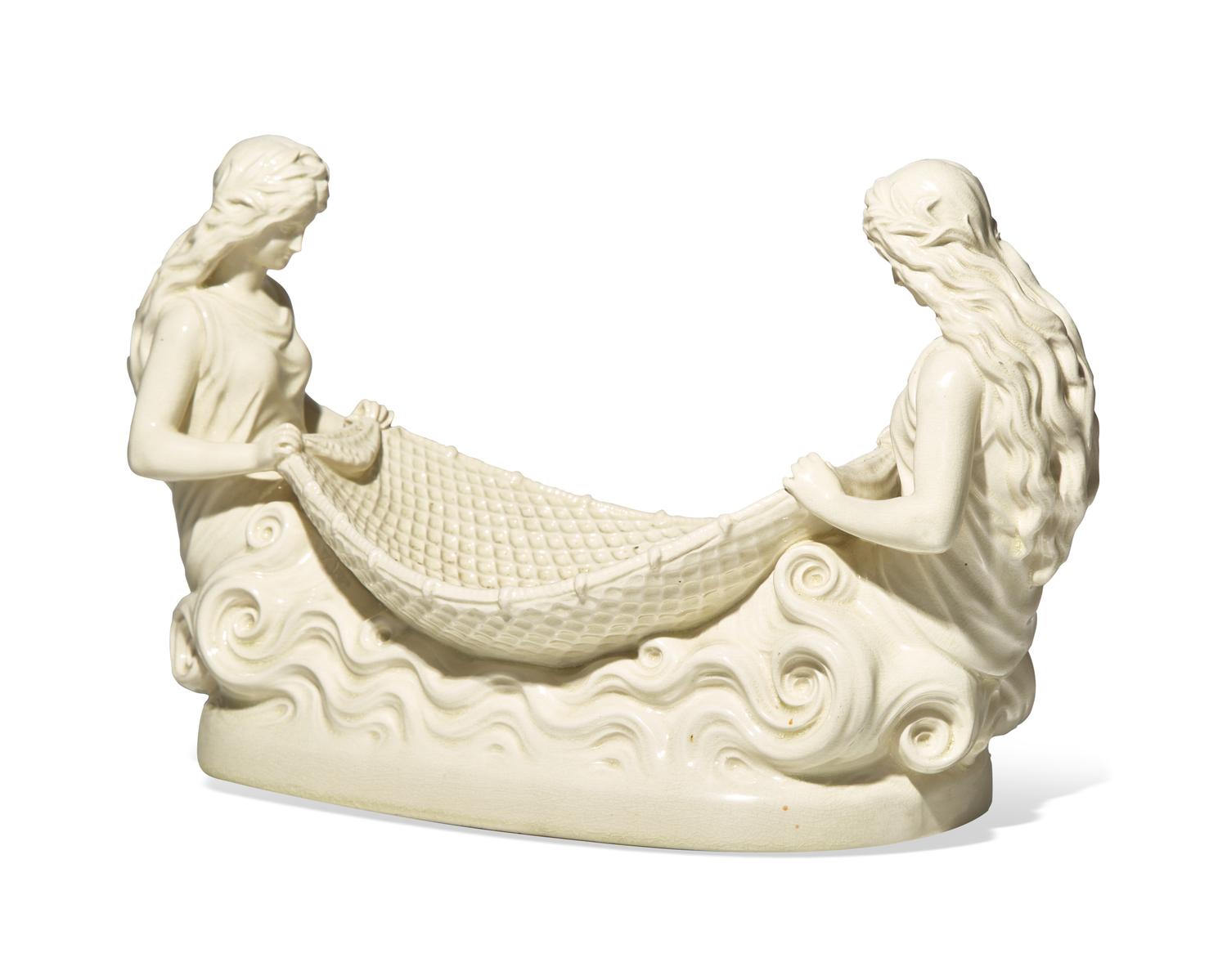 A Wedgwood Queen's Ware 'Neriad' Fruit Bowl