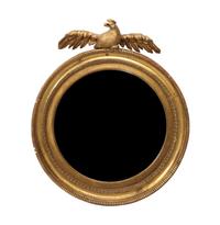 An American Giltwood Bull's-Eye Mirror Height 29 x width 24 inches