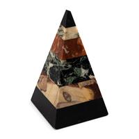 Four Specimen Hardstone Pyramid-Form Paperweights