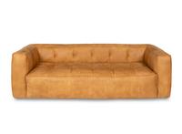 A Contemporary Saddle Tan Leather Tufted Sofa