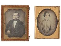 [EARLY PHOTOGRAPHY]. 30 quarter plate daguerreotype portraits of men and women of varying ages.