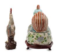 Two Chinese Export Famille Rose Porcelain Roosters