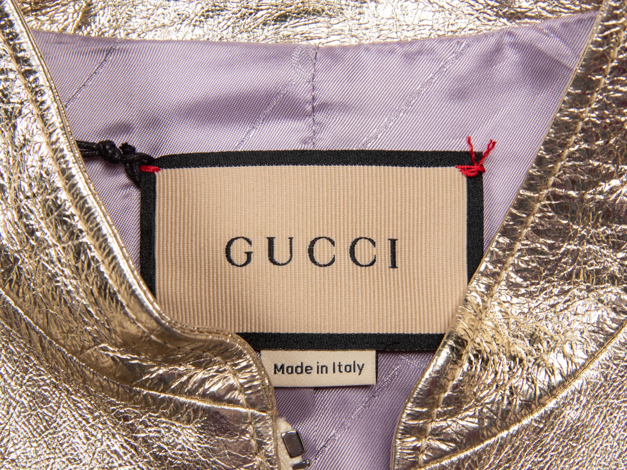 GUCCI, GOLD LEATHER "LOVE PARADE" JACKET