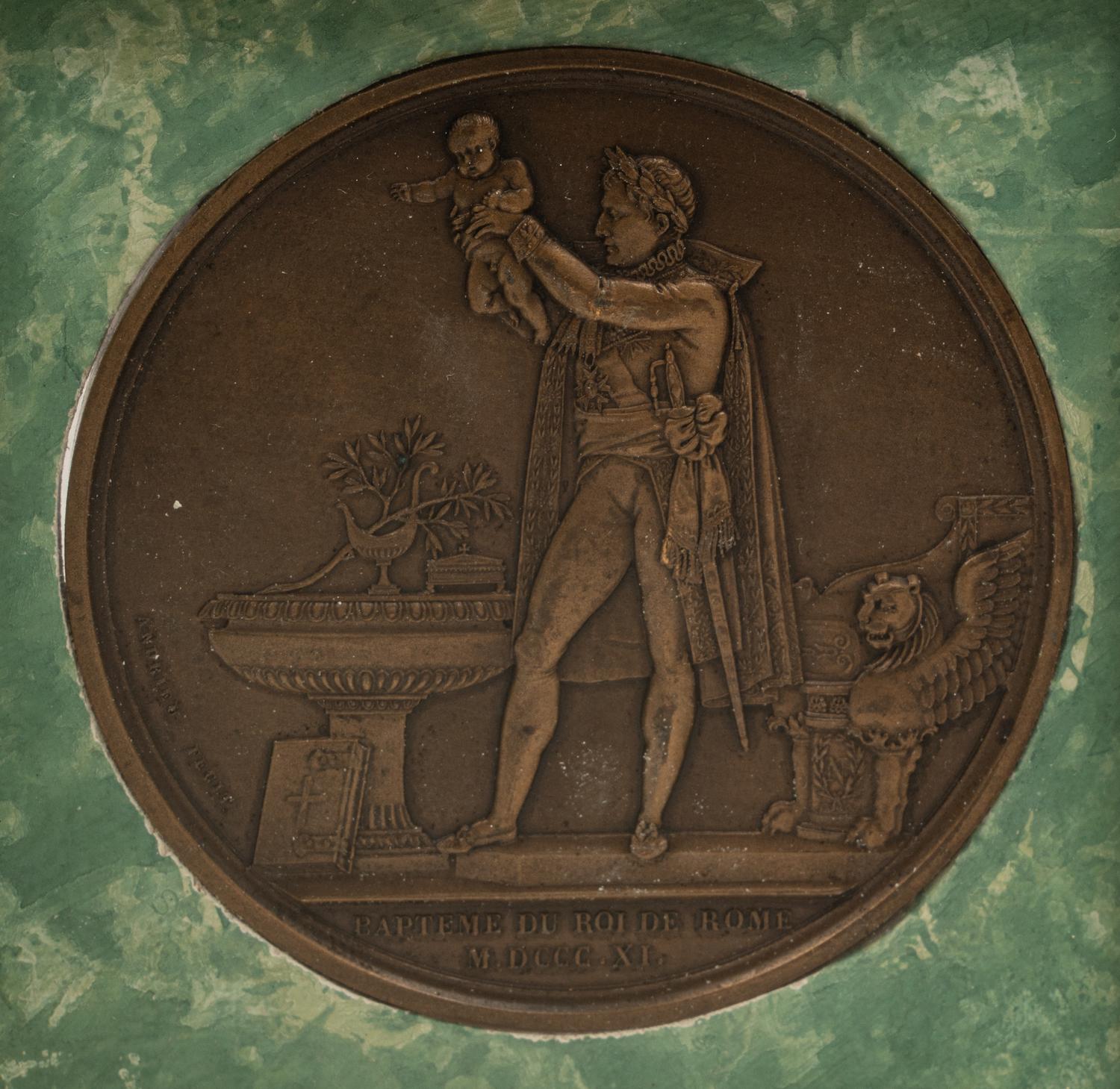 An Empire Style Gilt Bronze Tripartite Frame on Stand