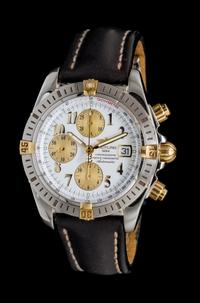 A 18 Karat Yellow Gold and Stainless Steel Ref. B13356 Chronomat Evolution Chronograph Wristwatch, Breitling,