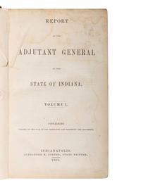 [CIVIL WAR - INDIANA]. A group of books regarding Indiana's service during the Civil War, including the complete 8 volume Adjutant General's report, comprising: