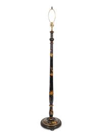 A Black Japanned Floor Lamp — LATE 20TH CENTURY