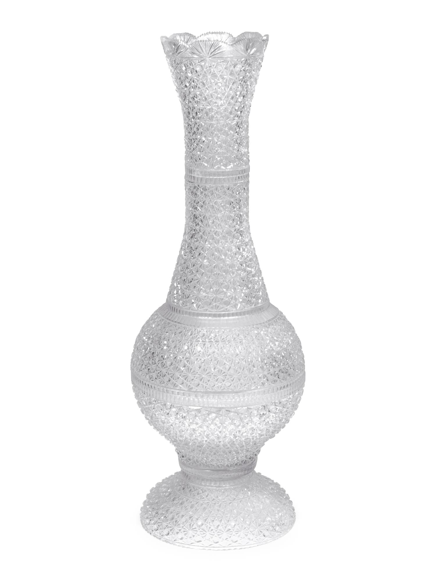 APPROVED FOR DONATION - A Monumental Austrian Cut Glass Vase