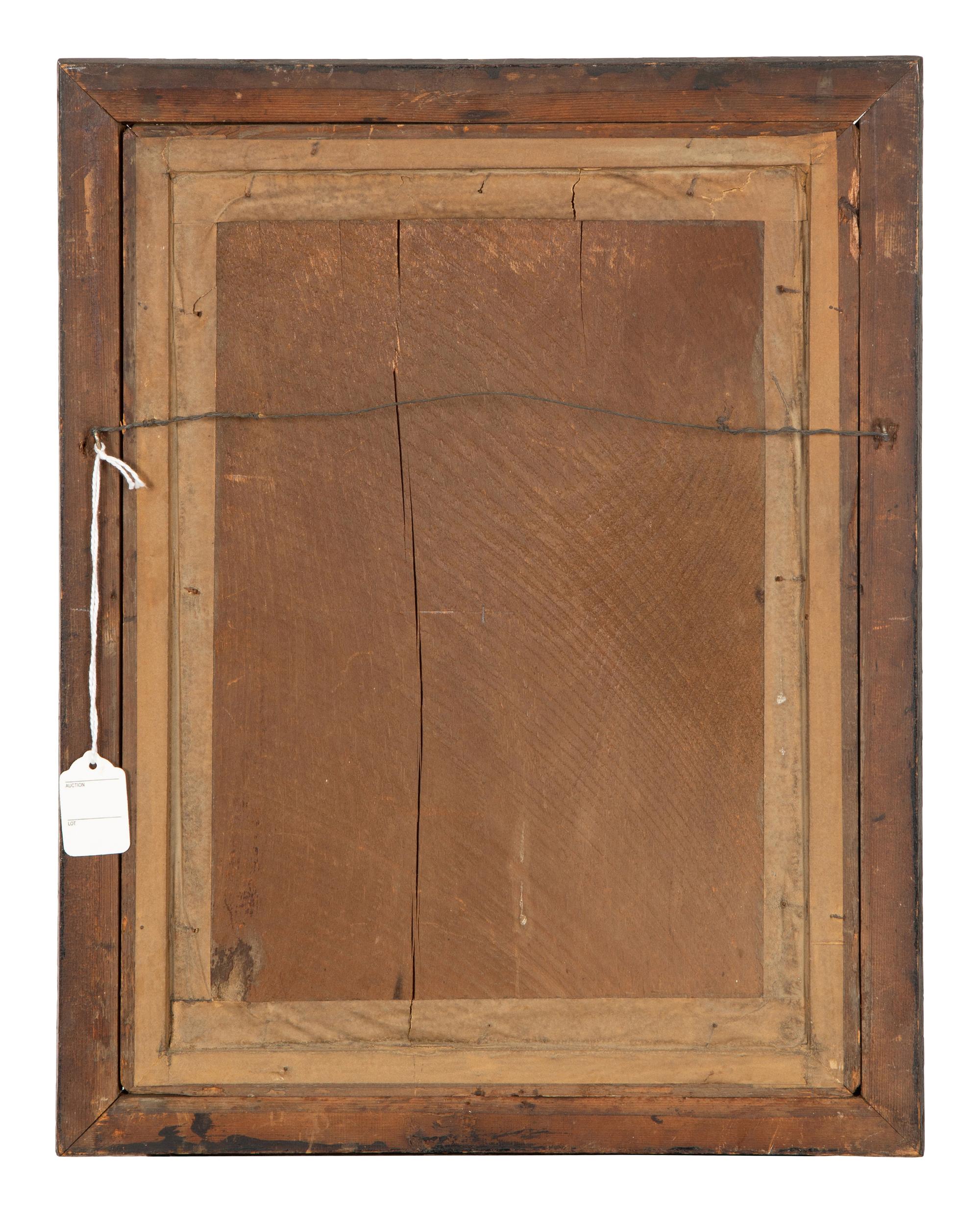 A Continental Reverse Painting on Glass